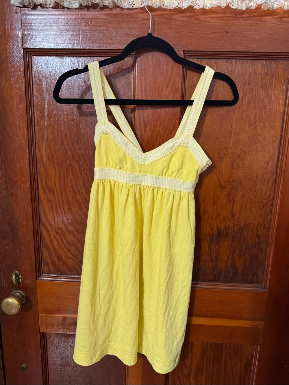 Yellow Sleeveless Cotton Baby Doll nightgown